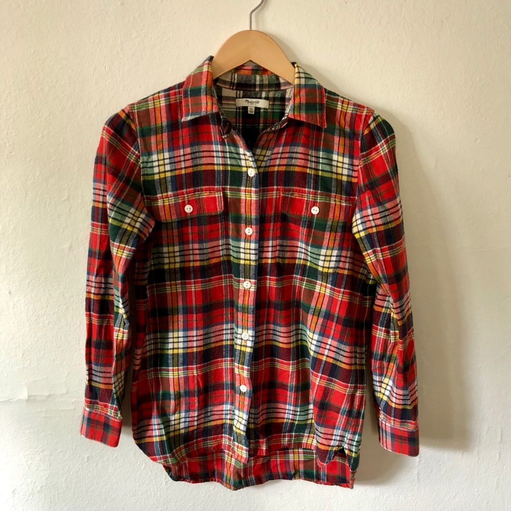 Madewell | Plaid Flannel Shirt EUC - Picture 4 of 5